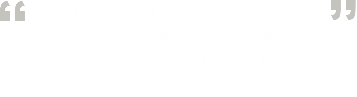 Amma har gjort mere arbejde end mange regeringer nogensinde har gjort for deres befolkning... hendes bidrag er enormt.- Prof. Muhammad Yunus, Modtager af Nobels fredspris i 2006, Grundlægger, Grameen Bank